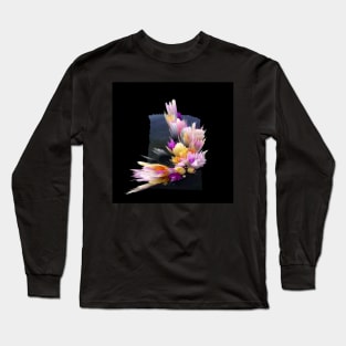 flowers 3d abstract digital painting Long Sleeve T-Shirt